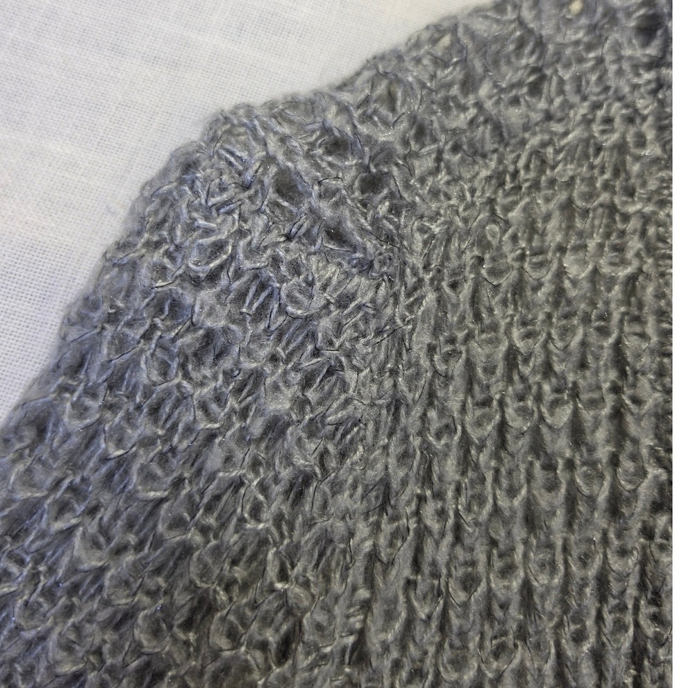 Mossimo Supply Co Gray Open Front Textured Knit Cardigan Sweater Womens Medium - Picture 4 of 12
